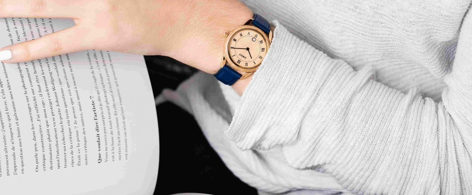 Focus on the Roman numeral women's watch