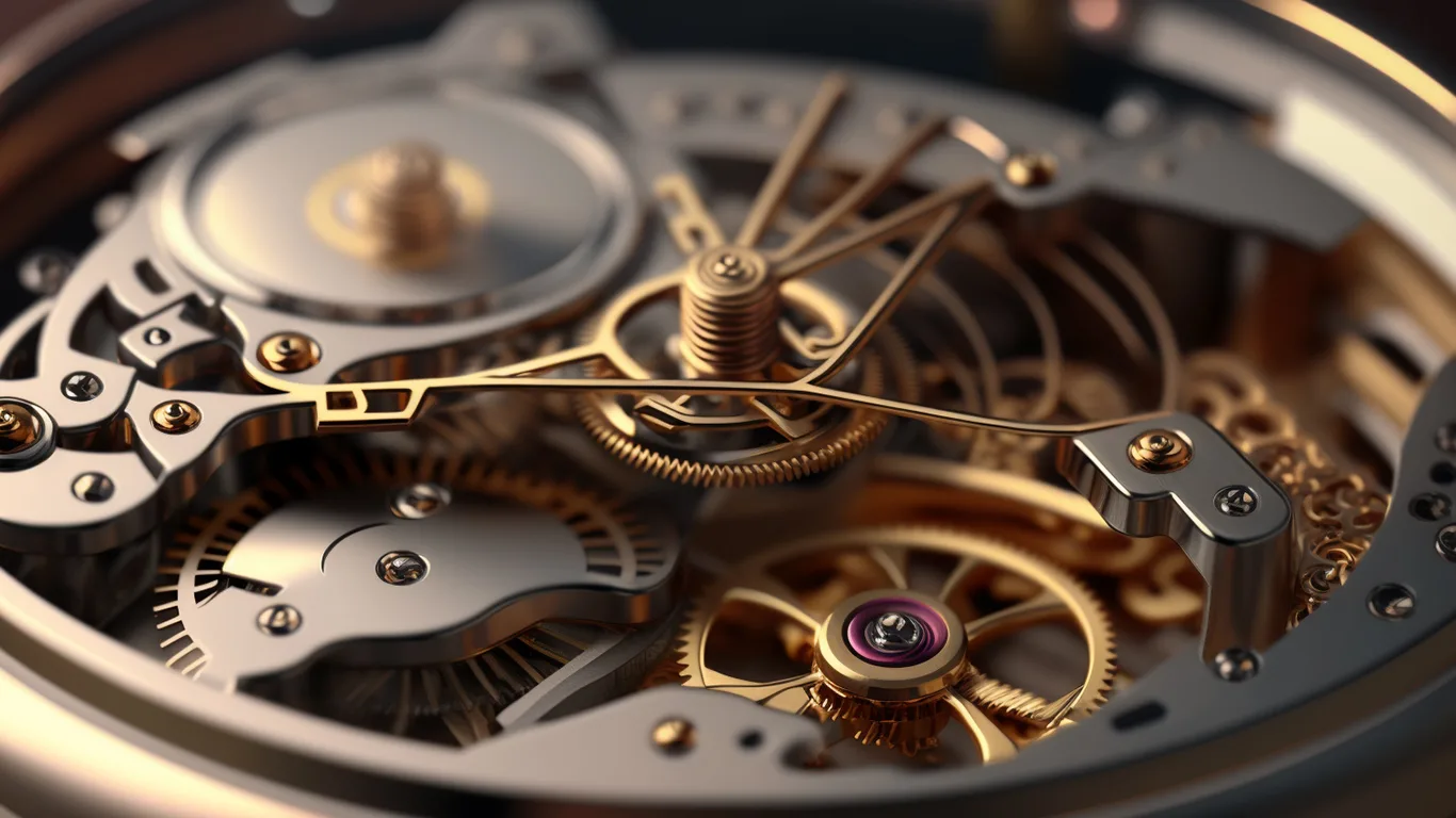 closeup detail of a swiss watch mechanism 01 jpg