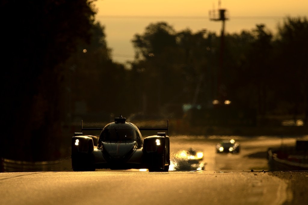 Circuit de la Sarthe at dusk for the 24 hours of Le Mans