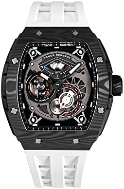 1686788303 514 TSAR BOMBA Mens Skeleton Automatic Mechanical Watch with Sapphire Crystal