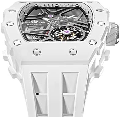 1686817761 767 TSAR BOMBA Luxury Automatic Mechanical Mens Watch Carbon Fiber