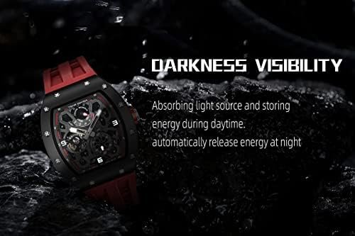 1686847298 285 TSAR BOMBA Tonneau Mechanical Watch with Luminous Sapphire Crystal