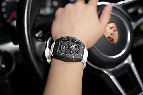 1686913226 101 TSAR BOMBA Luxury Skeleton Carbon Fiber Watch with Energy Storage