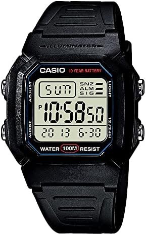 1686916884 190 Casio Mens Classic Sport Watch with Black Band