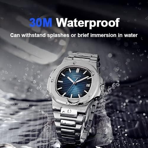 1686920540 696 Mens Automatic Waterproof Analog Watch with Stainless Steel Skeleton