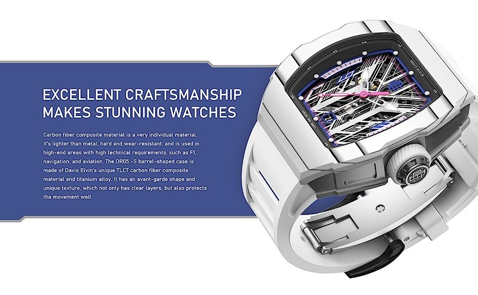 DAVIS ELVIN-Men's Automatic Watch Daviselvinwatch DE Mechanical Wristwatches for Men-DR05-S