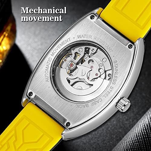 1686942624 533 Waterproof Skeleton Mechanical Watch with Silicone Strap for Men