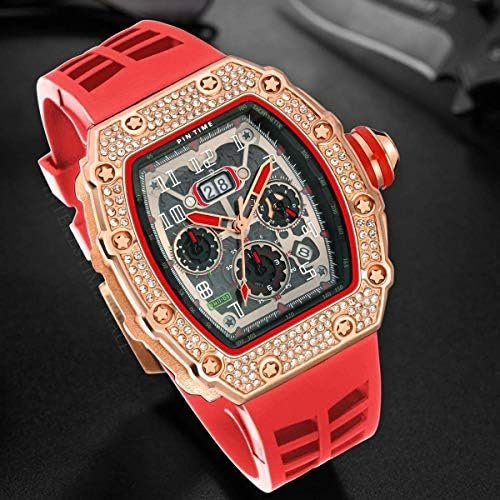 1687016063 546 Gosasa Mens Unique Punk Bling Iced Out Dress Watch 12