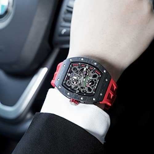 1687063888 178 TSAR BOMBA Automatic Skeleton Watch 50M Waterproof Luxury Mens Wristwatch