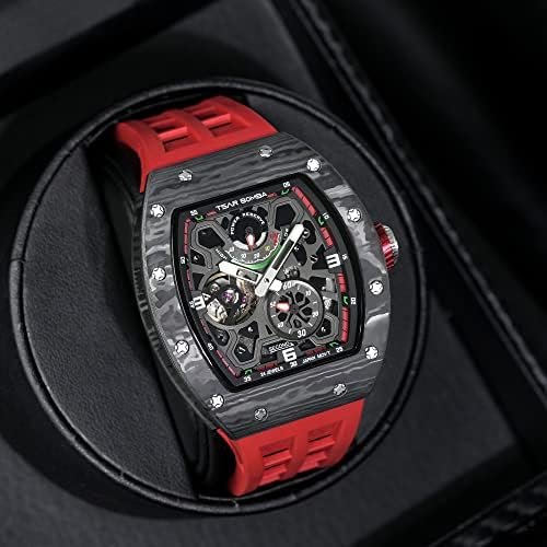 1687063888 196 TSAR BOMBA Automatic Skeleton Watch 50M Waterproof Luxury Mens Wristwatch