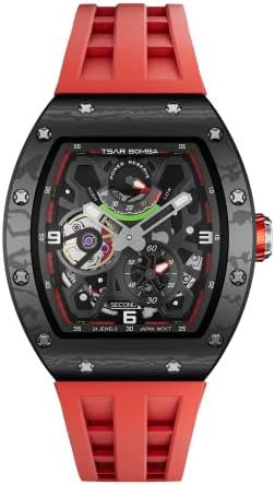 1687063888 249 TSAR BOMBA Automatic Skeleton Watch 50M Waterproof Luxury Mens Wristwatch