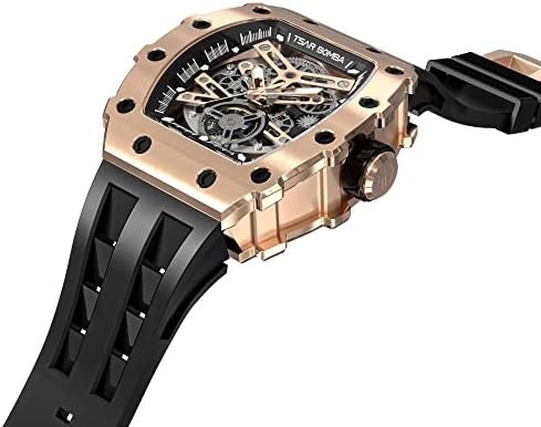 1687082180 550 TSAR BOMBA Mens Automatic Mechanical Watch Silicone Strap Elegant Gift