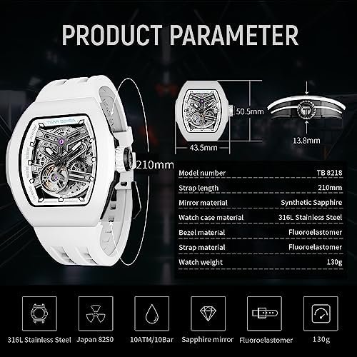 1687111713 444 DIY Automatic Skeleton Watch Waterproof Luxury Mens Wrist Watch
