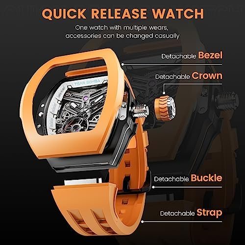 1687111713 671 DIY Automatic Skeleton Watch Waterproof Luxury Mens Wrist Watch