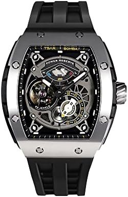 1687115349 148 TSAR BOMBA Automatic Skeleton Mens Watch with Luminous Dial and
