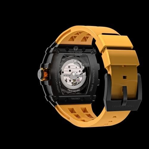 1687144594 569 TSAR BOMBA Automatic Mens Watch Waterproof Luxury Skeleton Wristwatch