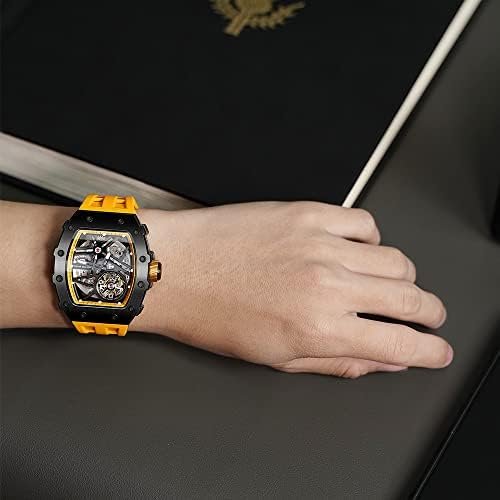 1687144595 486 TSAR BOMBA Automatic Mens Watch Waterproof Luxury Skeleton Wristwatch