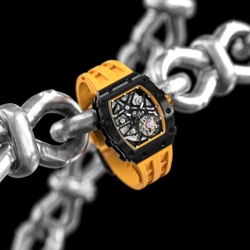 1687144595 536 TSAR BOMBA Automatic Mens Watch Waterproof Luxury Skeleton Wristwatch
