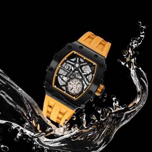 1687144595 604 TSAR BOMBA Automatic Mens Watch Waterproof Luxury Skeleton Wristwatch