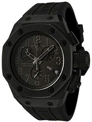 Swiss Legend Mens 10541 BLK Diver Chronograph Watch with Silicone Strap