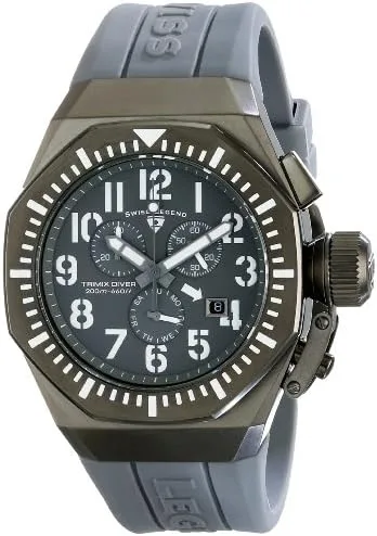 Swiss Legend Trimix Diver Chronograph Grey Silicone Watch.