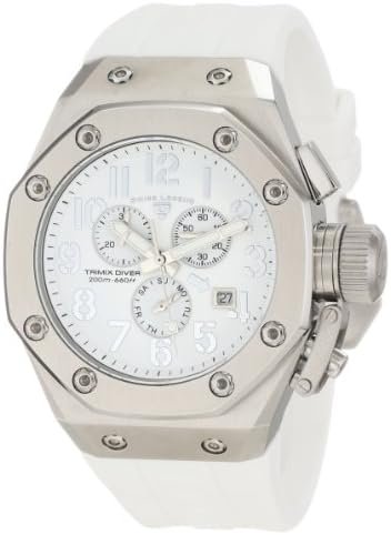 Swiss Legend Trimix Diver Chronograph Watch in White Dial