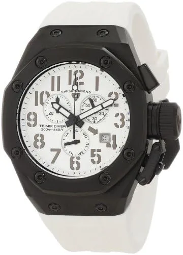 Swiss Legend Trimix Diver Chronograph White Dial Watch