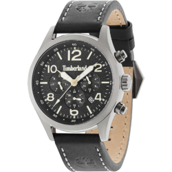 The Timberland men's watch is a classic with a black leather strap.