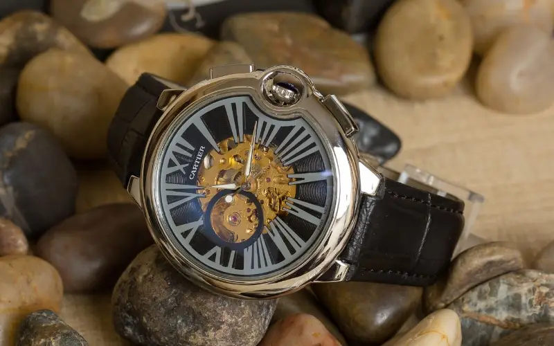a magnificent male skeleton watch from Cartier
