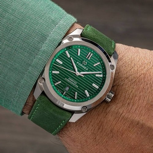 essence watch 43mm green 033016300 formex