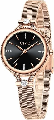 CIVO women's slim ultra minimalist watch.