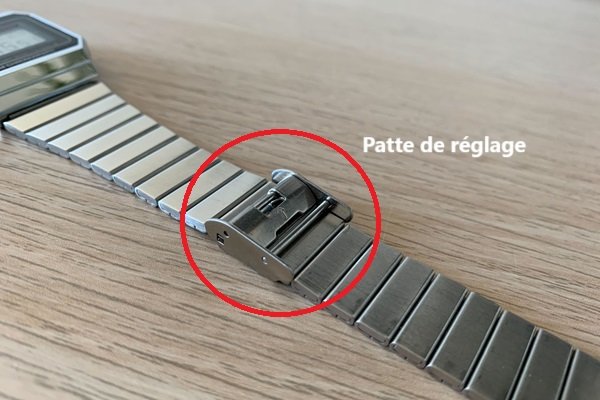 casio steel bracelet adjustment tab