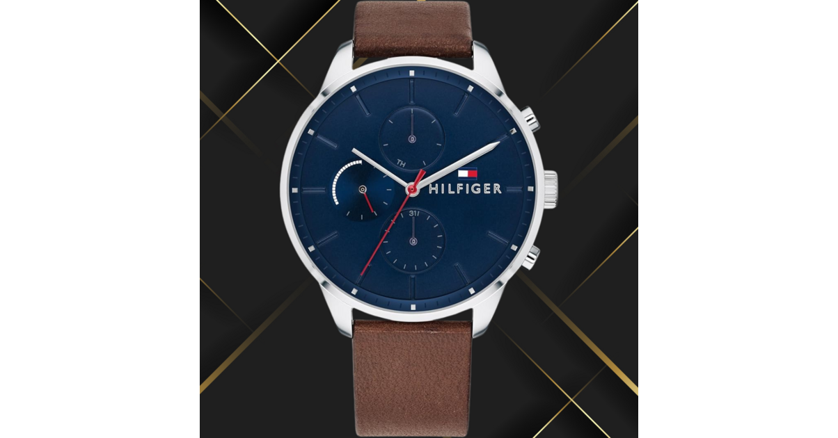 Rewrite this title Tommy Hilfiger Men’s Leather Watches