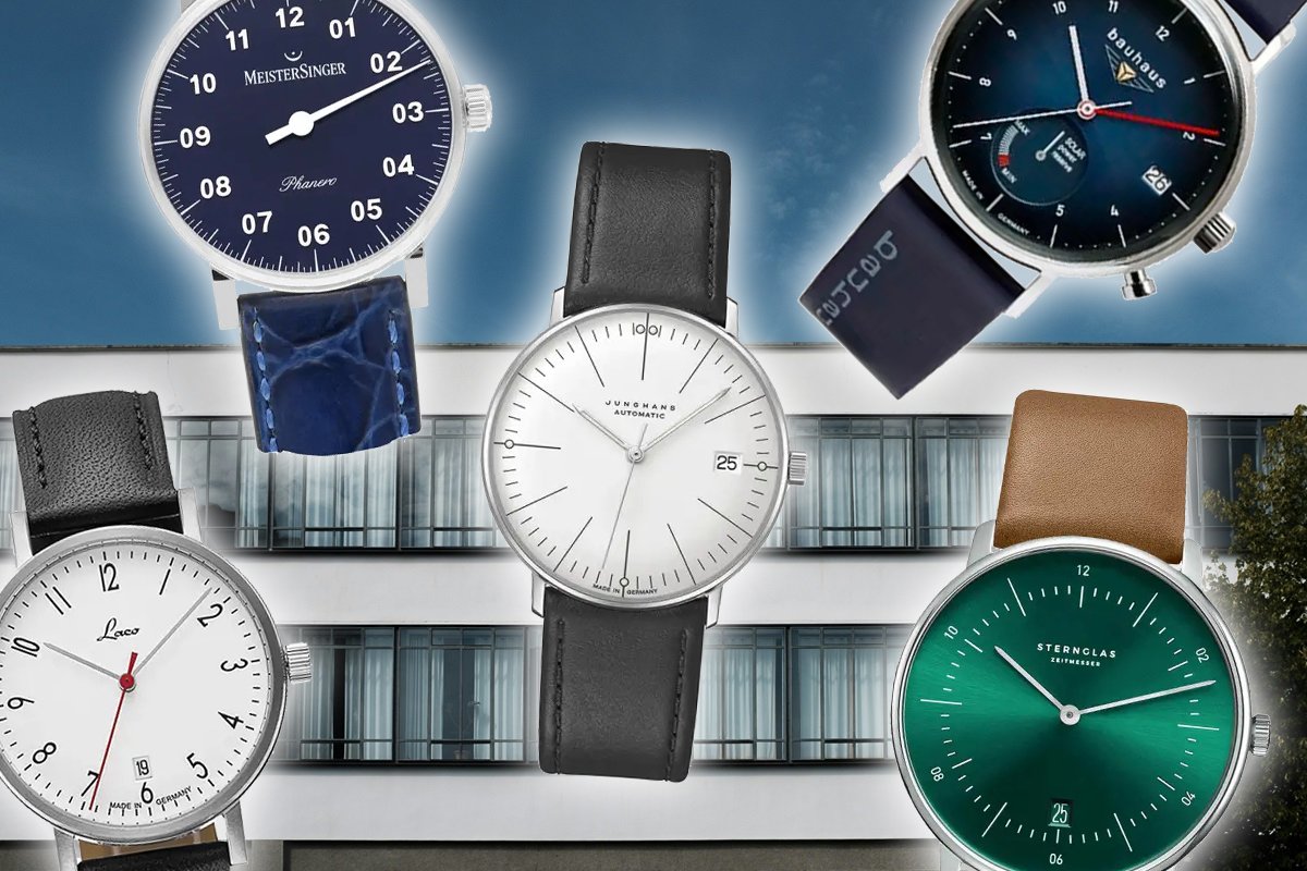 Rewrite this title 5 watches inspired by the Bauhaus style