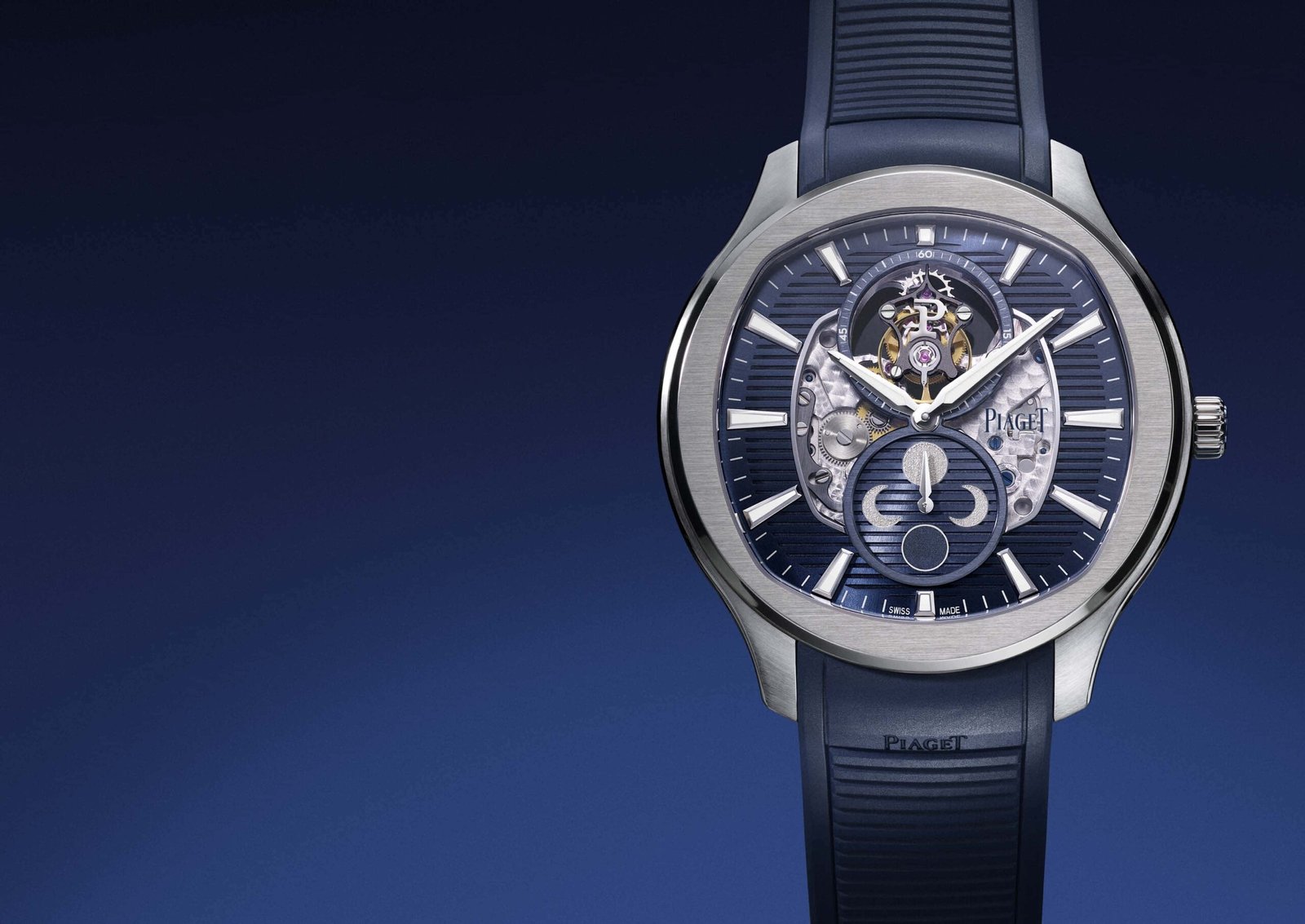 Rewrite this title Piaget Polo Flying Tourbillon Moonphase