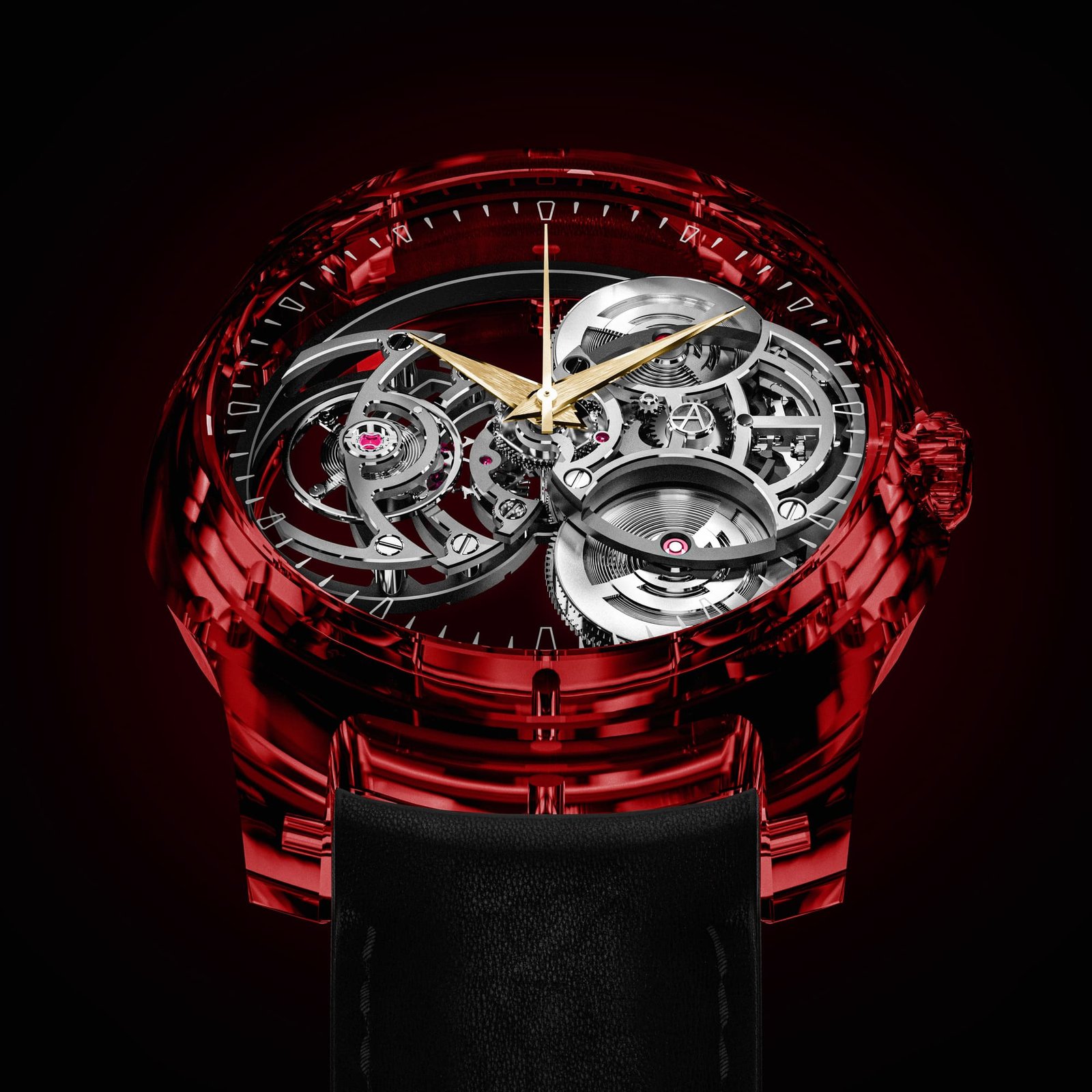 Rewrite this title A red sapphire watch for Valentine’s Day