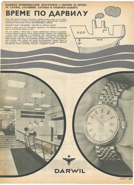 Old advertising Darwil watches