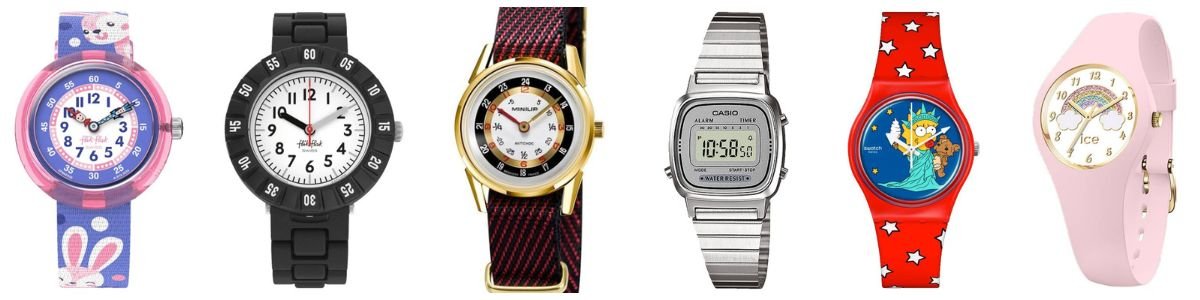 Child watches different styles brands