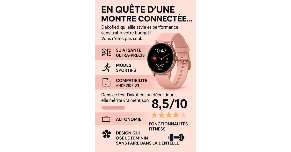 Dakofied Connected Watch: Health Features and Call Performance Rated 8.5/10