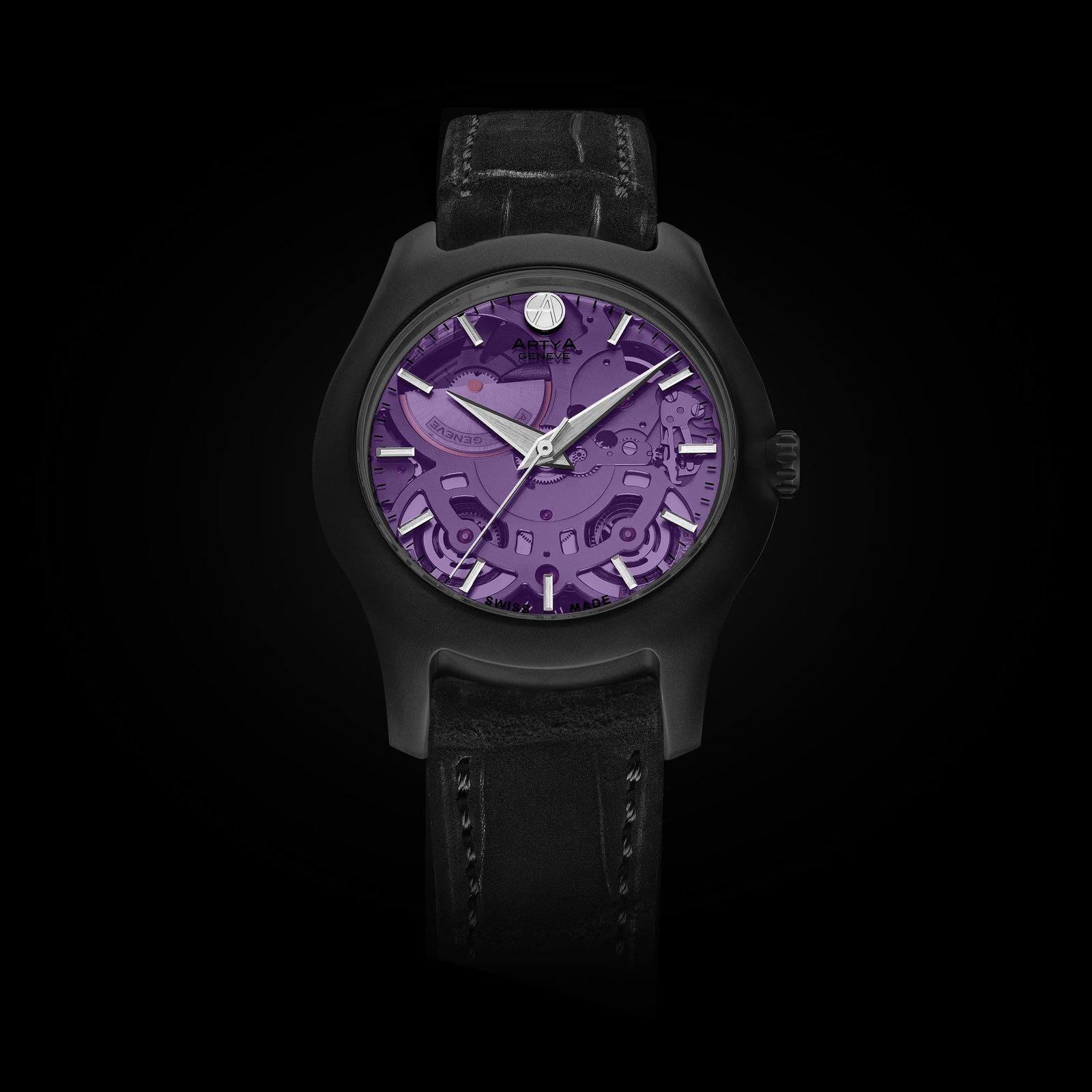 Artya Unveils the AMR-02 Featuring Its Exclusive Micro-Rotor Caliber 4 Black titanium purple