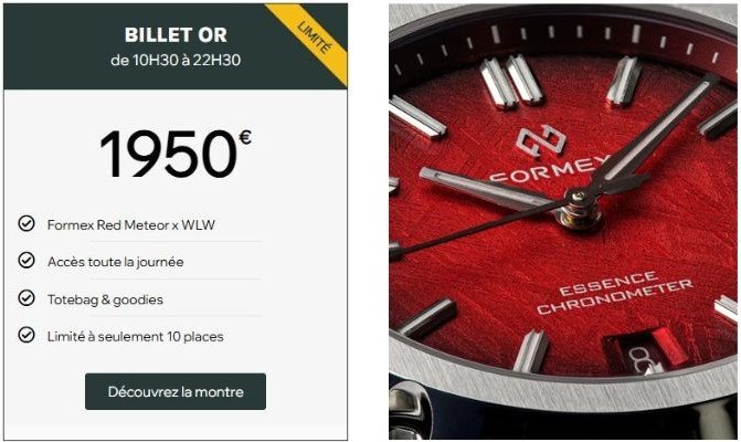 Ticket or We Love Watches 2025 Watch FORMEX ESPREX CLOB