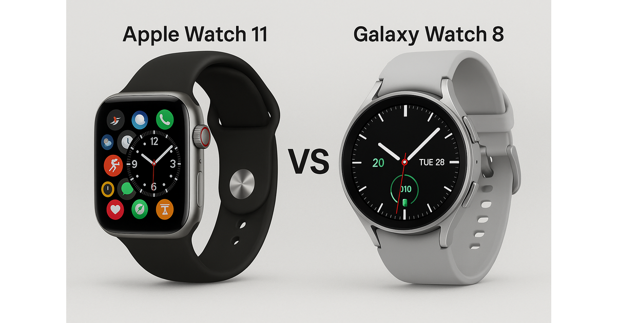 Rewrite this title Apple Watch 11 vs Galaxy Watch 8 – Comparative & rankings
