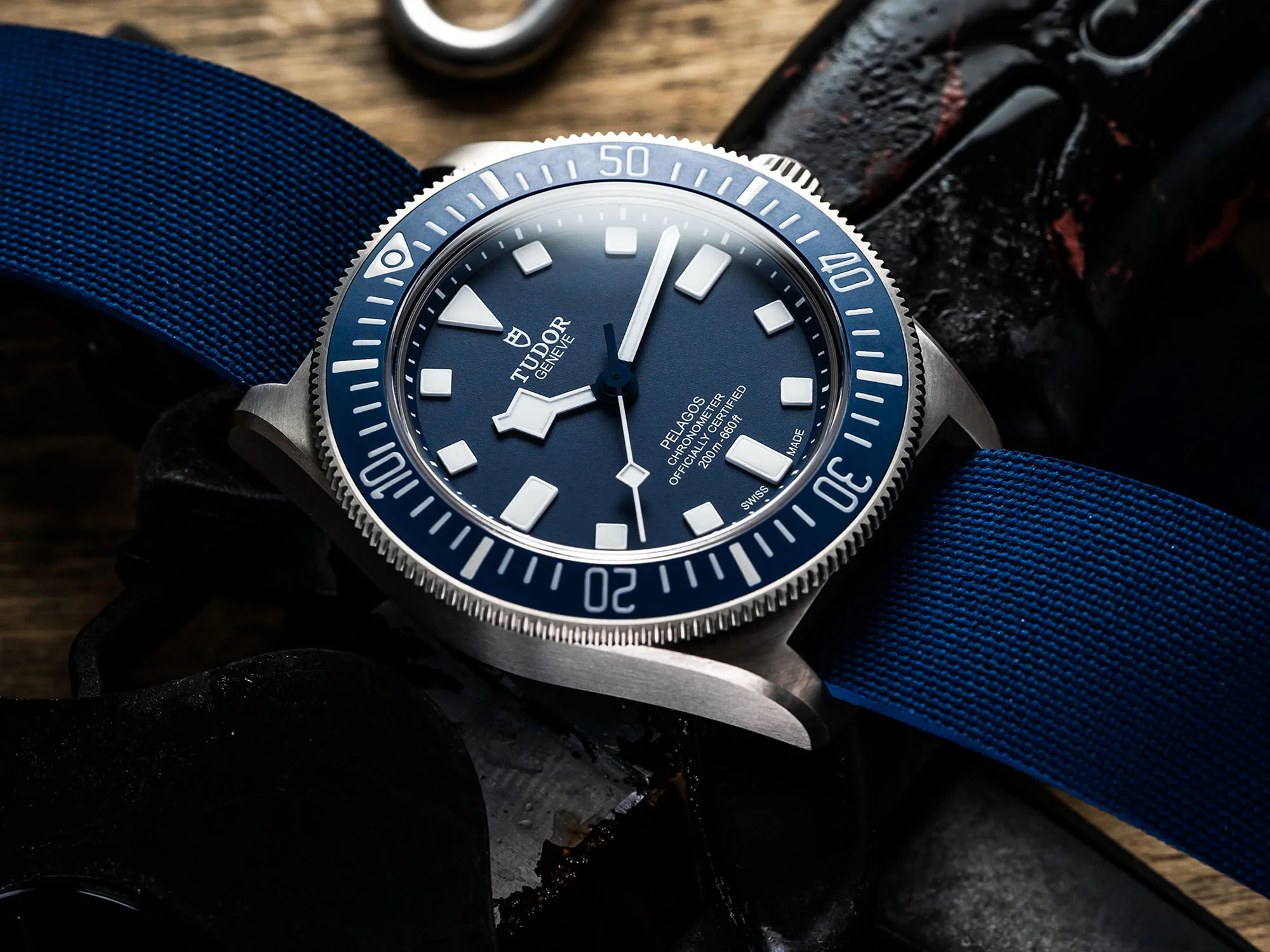 blue dial Tudor watch