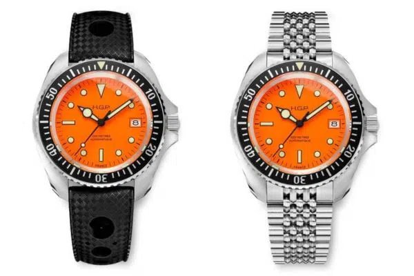 hgp watches tropic rubber strap grain of rice bracelet stainless steel