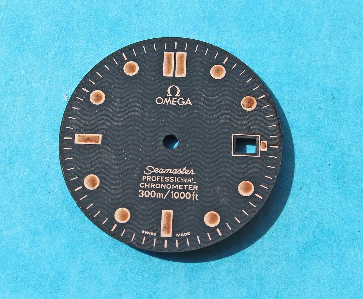 What Causes Certain Dials to Change Color Over Time? 3 aged watch dial