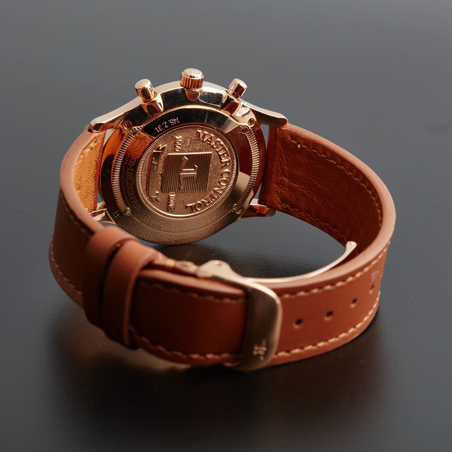 Gabriel Attal Jaeger-LeCoultre Master Control watch caseback ref 145.2.31