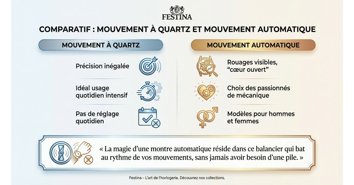 Festina Watch Movement: Quartz or Automatic? Important Update for 2026 3 Festina Watch Movement: Quartz or Automatic? Important Update for 2026
