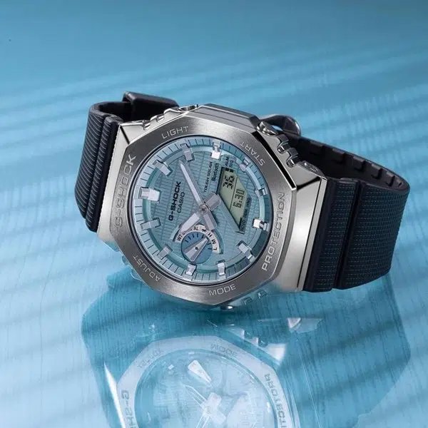 casio g shock watch display ana digi gbm 2100a 1a2er 