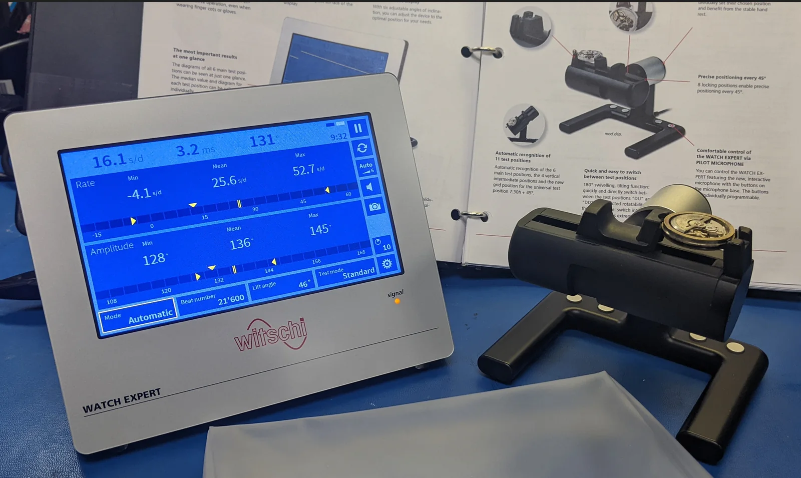 Close-up view of some watches moving forward, they are delaying