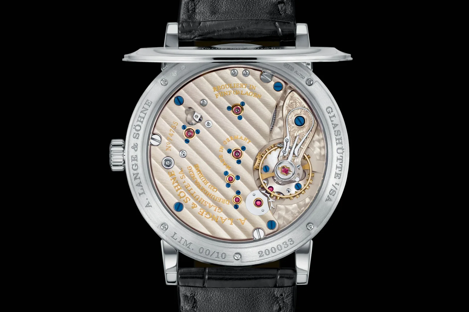 Details of clockwork watch movement bridge